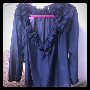 Rebecca Taylor Navy Blouse